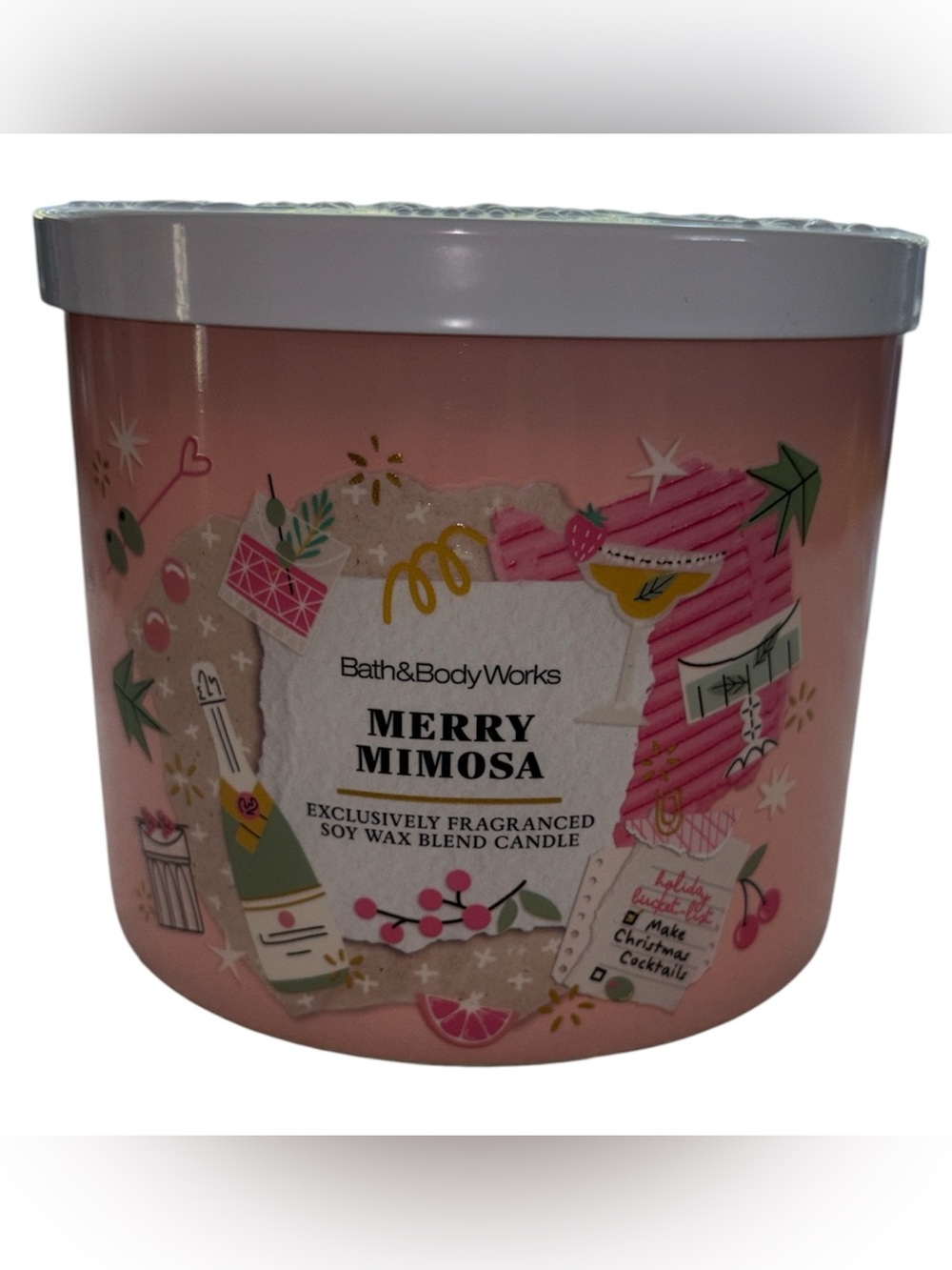 Bath & Body Works Merry Mimosa Candle 14.5 oz 3 wick NWT